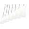 Z-Lite Farrell 7 Light Linear Chandelier, 6in. W x 11in. H, Brushed Nickel 3043P6-7L-BN - alternate 4
